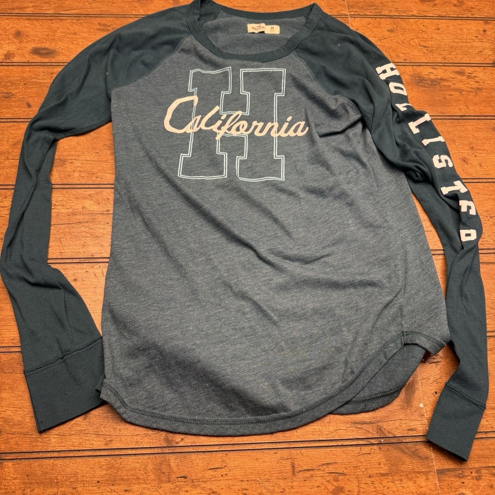 Hollister Medium Green‎ LONG SLEEVE HOLLISTER California TSHIRT